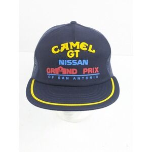 Camel GT Nissan Grand Prix at San Antonio Trucker Mesh Hat Blue Racing Retro USA